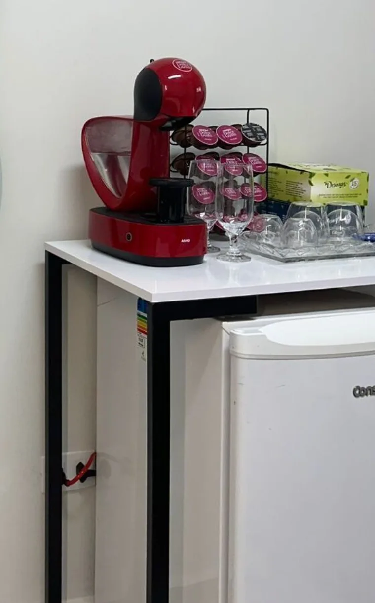 Cantinho do café e hospitalidade para os pacientes